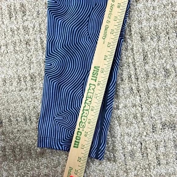 Nike Dri Fit Running Capri Leggings Blue Black - Picture 3 of 9